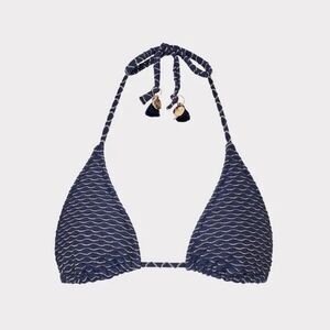 🌟MILLY CABANA TEXTURED WAVES TRIANGLE BIKINI TOP SIZE S